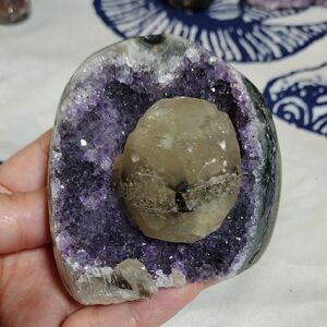 Amethyst With Calcite Cut Base